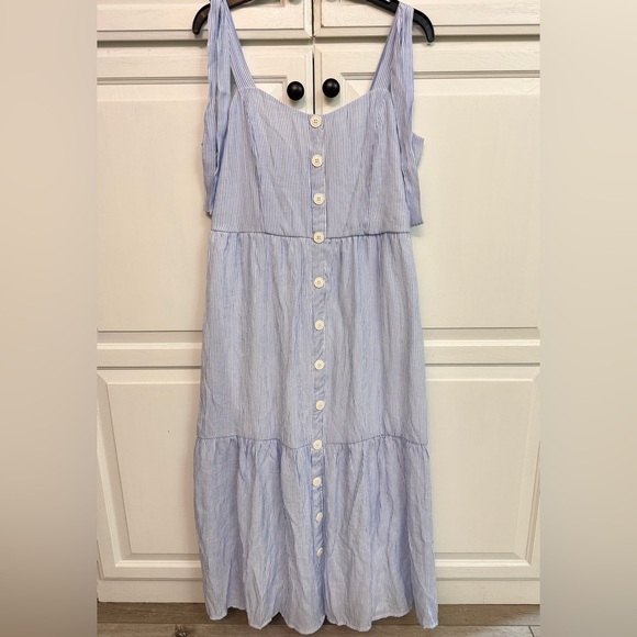 Coastal Blue Maxi Sundress with Button Detail by Just Found Size XL. Very pretty - Picture 1 of 7